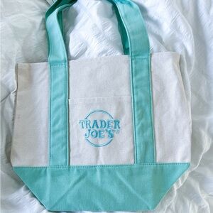 Trader Joes Mini Pastel Canvas Tote Bag 3 Piece Set NEW!